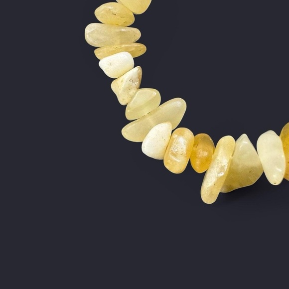 Yellow Calcite Crystal Bead Bracelet - Picture 3 of 4